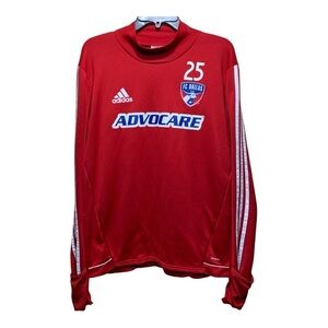 Men’s Adidas Clima Cool FC Dallas (#25) Long Sleeve Pocketed Goalie Jersey Sz L